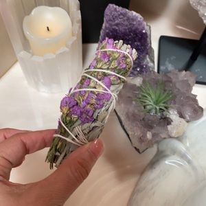 💕⚡️ 5 for $50 White Sage with Pink and Purple Flowers